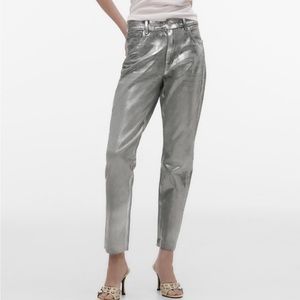 NWT ZW SILVER METALLIC slim jeans